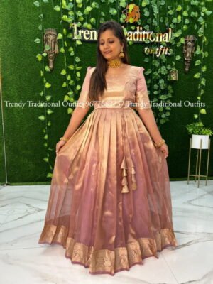 Silk Lavender Pink Gown