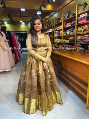 Crushed Golden Brown Tissue Gown