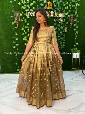 Silk Golden Brown Butties Gown