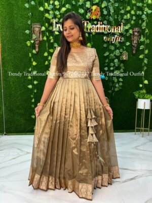 Silk Golden Brown Gown