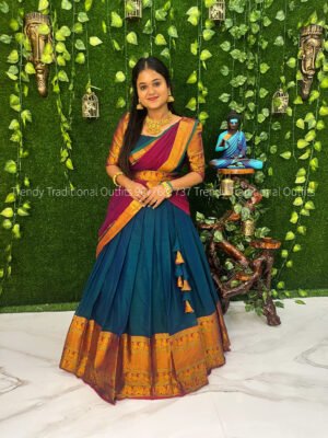 Peacock blue with Magenta