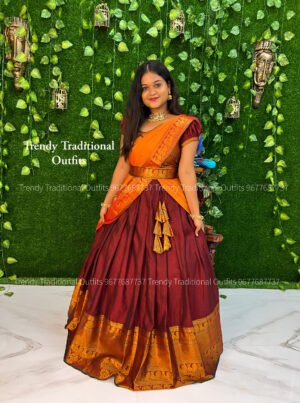 Maroon with Orange