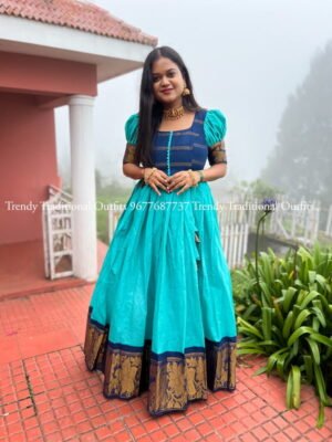 Rama Blue with Navy Blue maxi