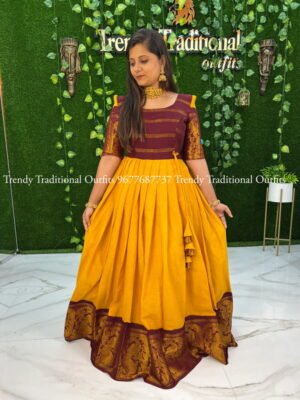 Yellow with Maroon Maxi