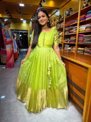 Grass Green Tissue Gown