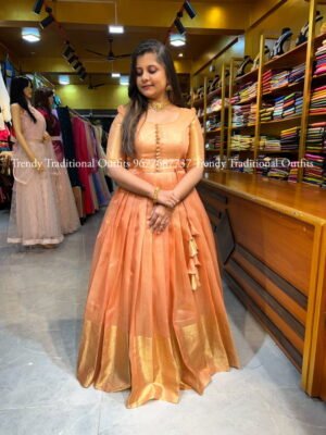 Peach Tissue Gown
