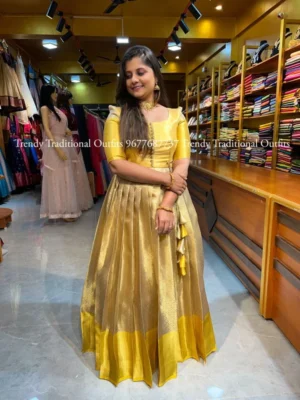 Gold with Yellow Tissue gown