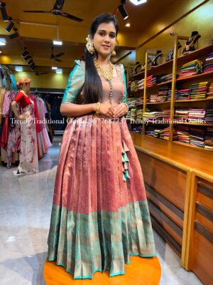 Dusty Pink With Sea Green Gown