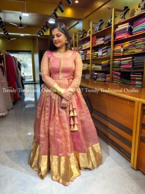 Crushed Pink Tissue Gown