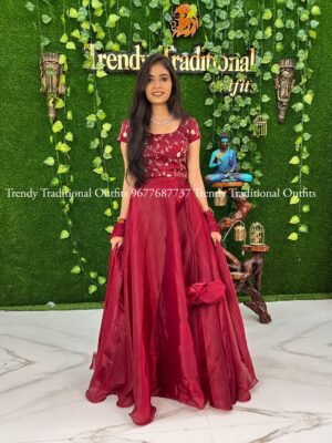 GLASS ORGANZA MAROON
