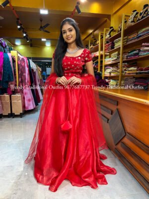 GLASS ORGANZA RED