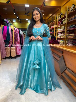 GLASS ORGANZA SEA BLUE