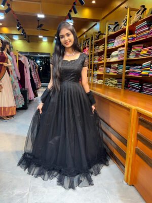 Black Netted Gown
