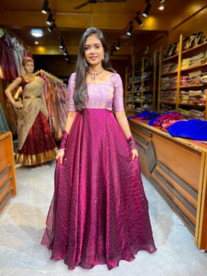Lavender Pink with Magenta Gown