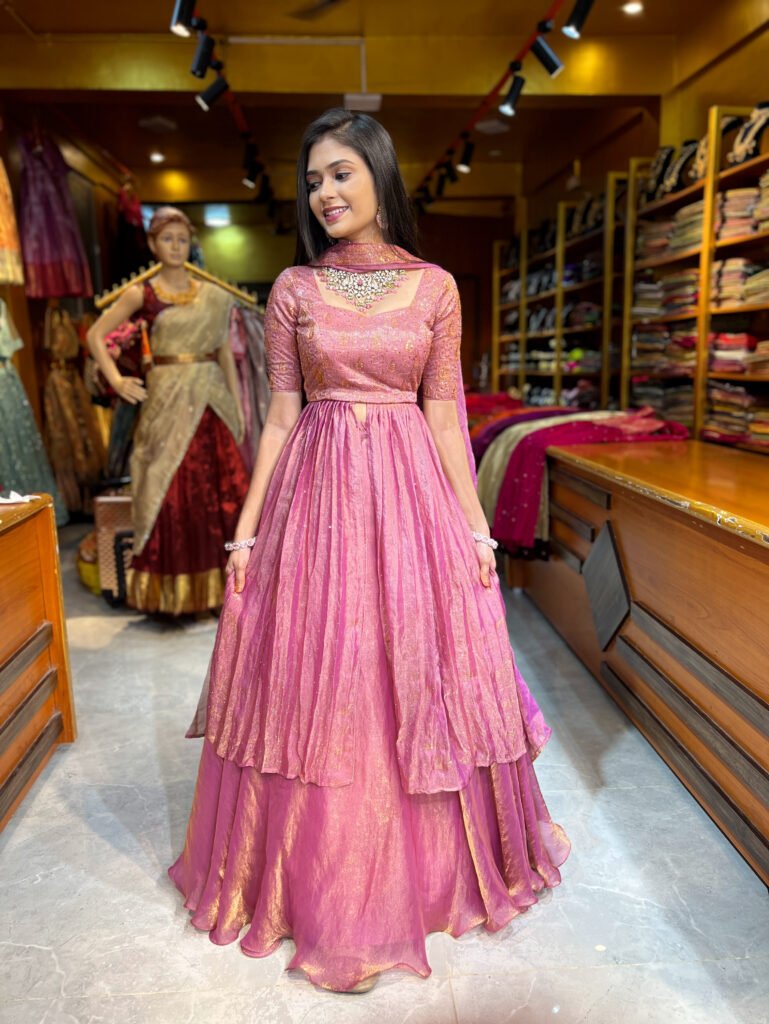 Rose Gold  4 in 1 Lehenga