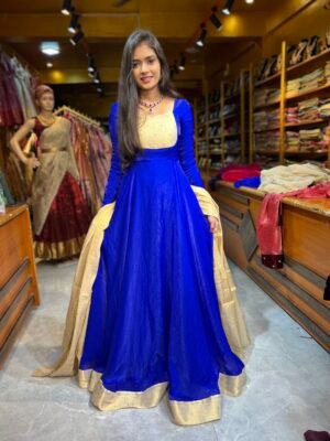 Pepsi Blue with Gold Gown