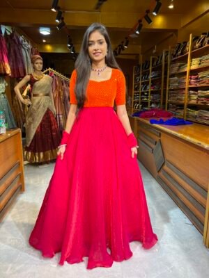 Orange Sequence with Pink Gown
