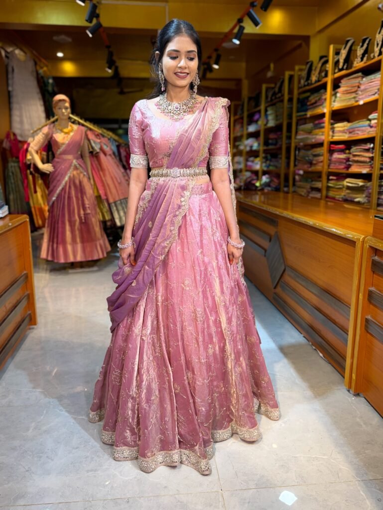 Rose Gold Embroidery Fendy Silk