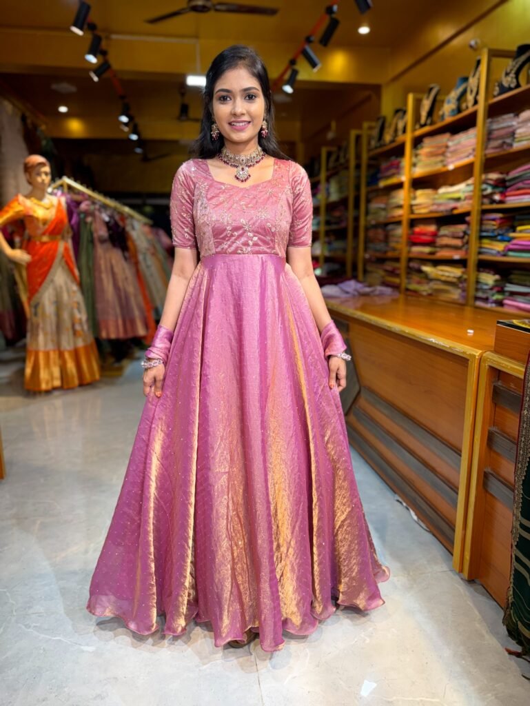 Rose Gold Embroidery Fendy Gown
